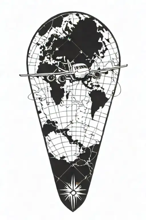 Flying Plane With Map