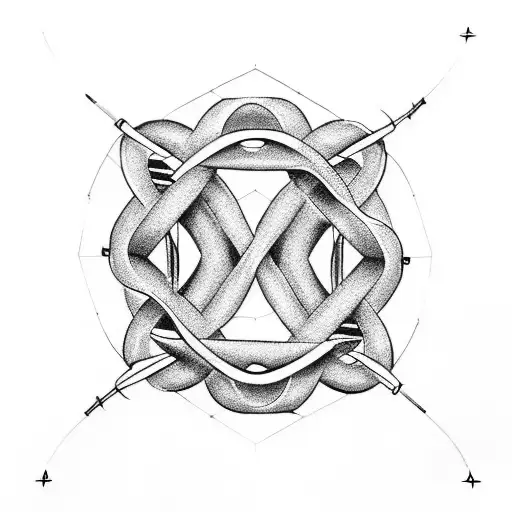 Line Drawing Genetic Double Helix Going In To A Wave