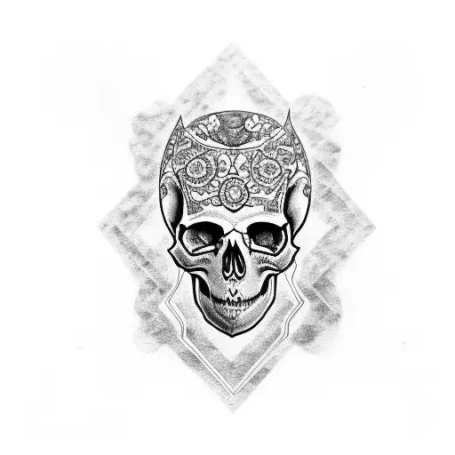 Skull With Women In Eyes