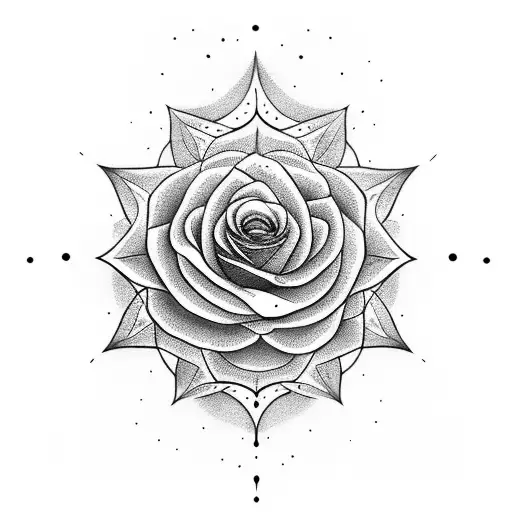 A Celestial Rose Blooming In The Night Sky