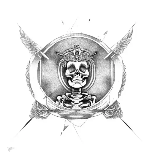 Athena Goddess Skeleton Half