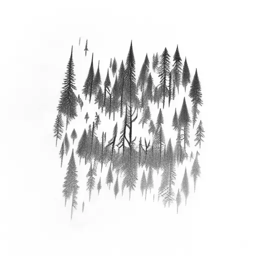 Burning Forest Eith Animals Running Thru It