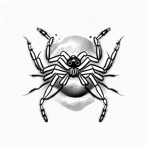 Spider Crawling Out Of Mouth Mouth Showing Behind