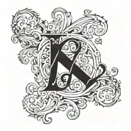 The Number Seven Inside Of Scroll Work
