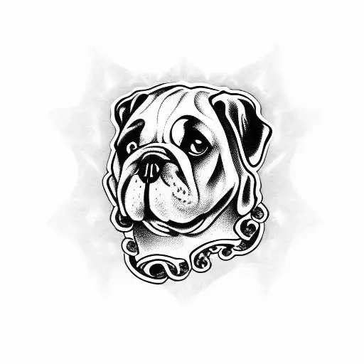 Sugar Skull With Bulldog