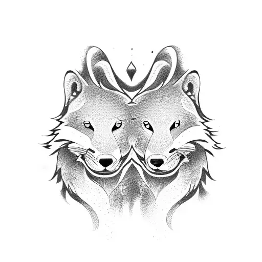 Otter And Wolf Ying-yang