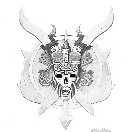 Mayan-inspired Warrior With A Stoic Mindset