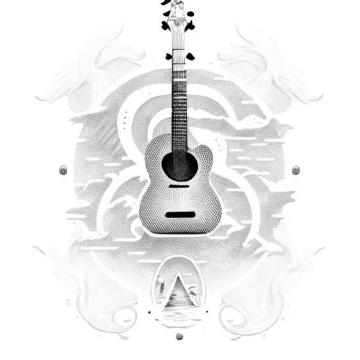 Guitar With Seascape