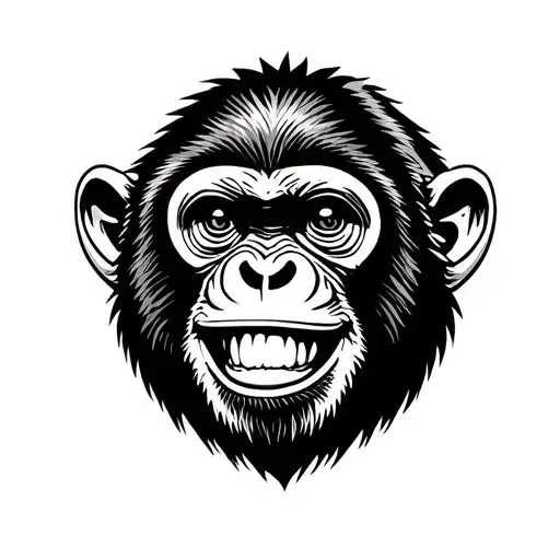 Monkey Grinning