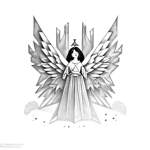 An Origami-inspired Angel Singing Among The Stars