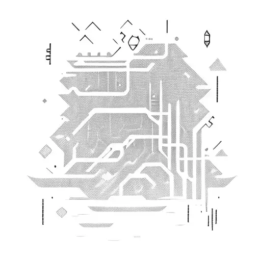 A Cyberpunk Cityscape With Music Waves Flowing Through The Buildings