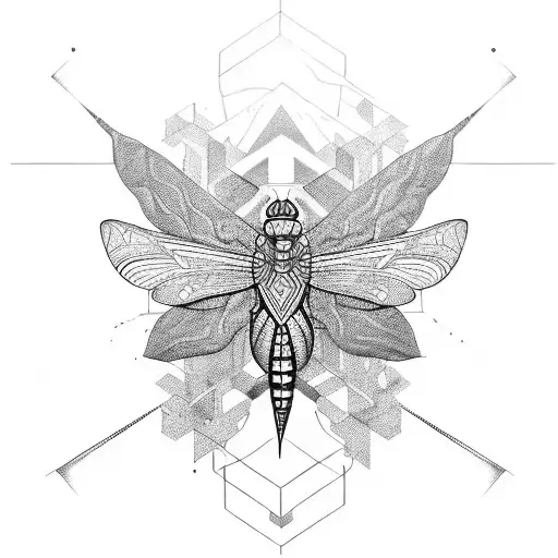 A Geometric Design Incorporating Tortoise And Dragonfly Elements