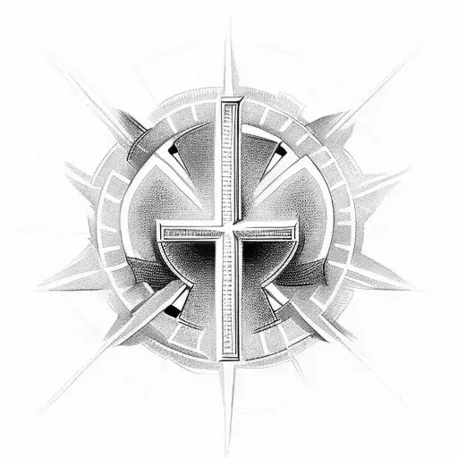 Christian Cross With Angels