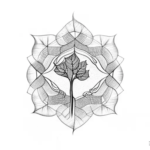Infinite Symbol With Leaves