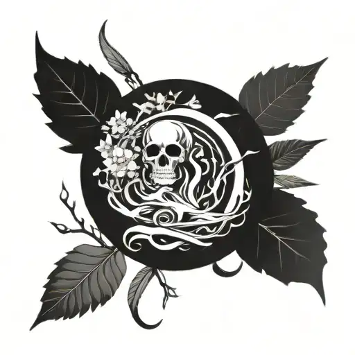 Symbolic Representation Of Stoicism Incorporating Elements Of Nature And Fire