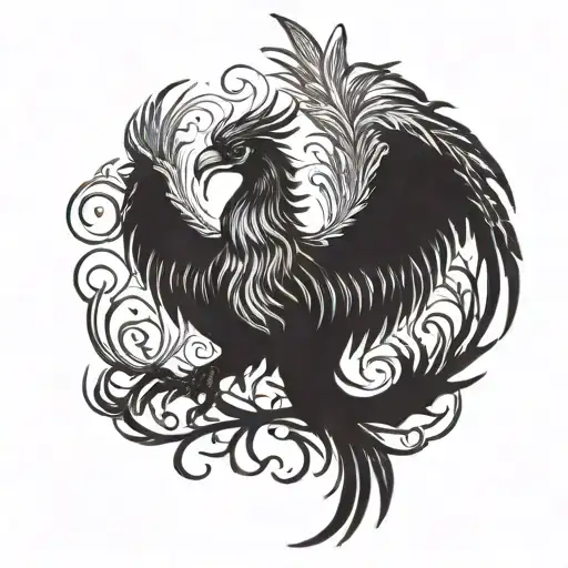 A Phoenix Rising From Ashes Symbolizing Overcoming Mental Illness And Becoming Stronger