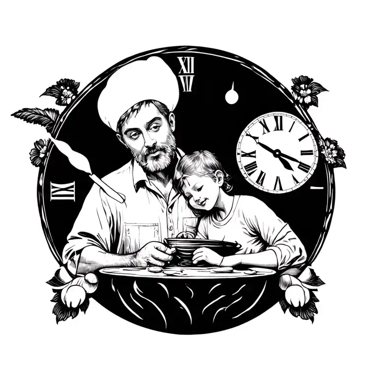 Time Family Hardworking Father