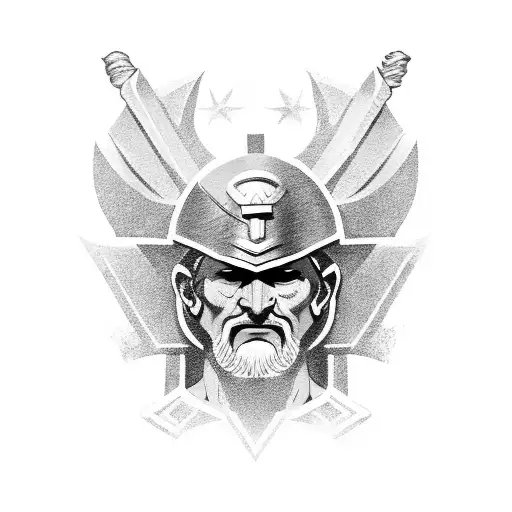 Old Greek Warrior Face