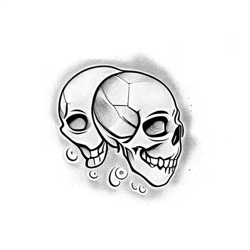 A Female Skull With Tortoise Shell Patterns