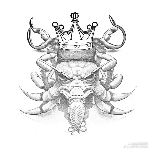 Number 10 With A Scorpion And A Crown