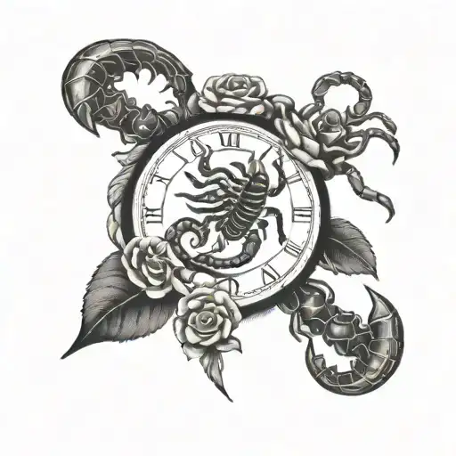 Scorpion Watch With Roses