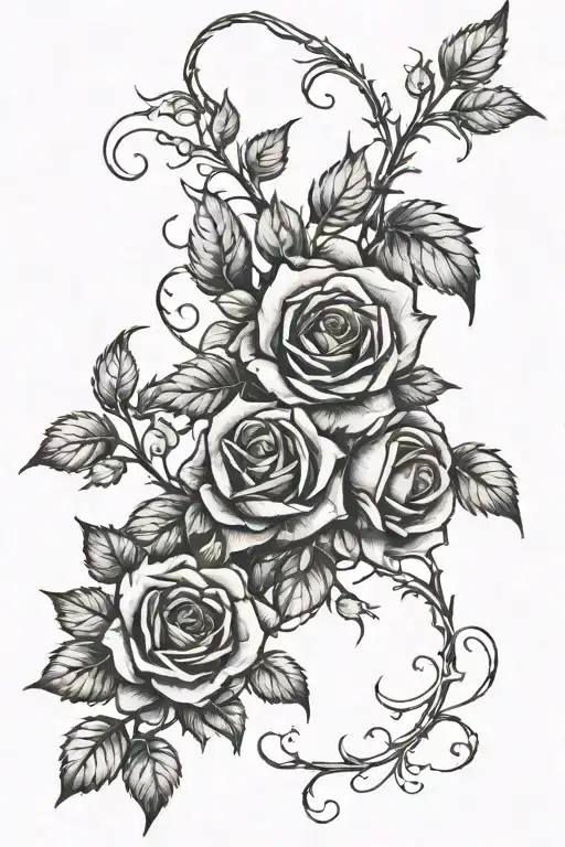 A Vine With Thorns And Withering Roses