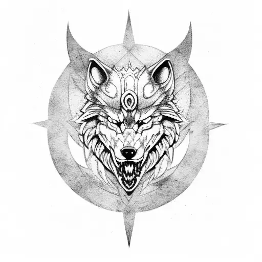 Norse Mythology God One Wolf Fenrir Runes