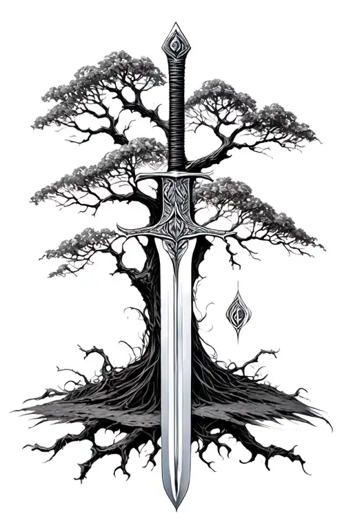 Aragorn Sword Gondor Trees