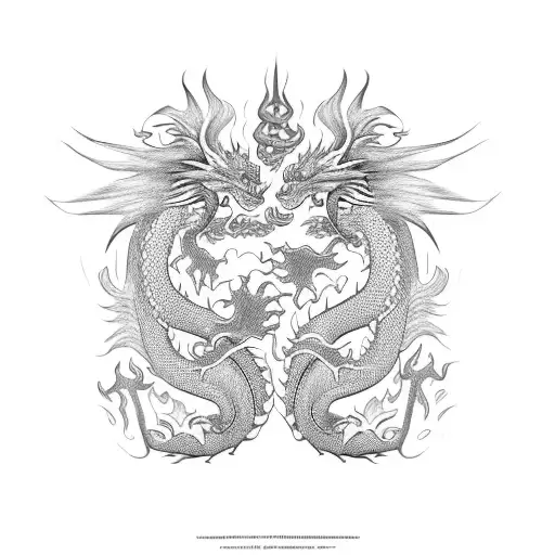 Dragon And Chrysanthemum