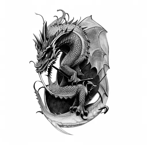 A Dragon With A Sword