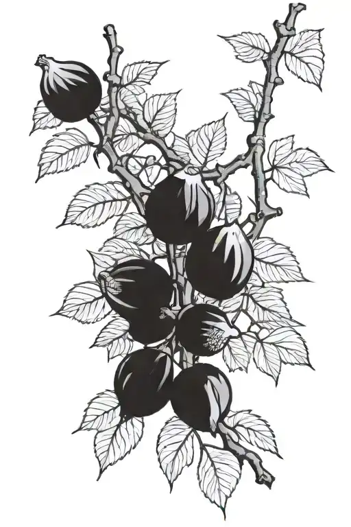 Fig Tree Branch Surrounded