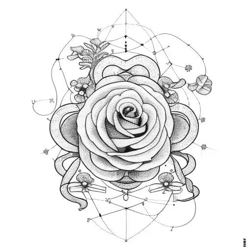 A Constellation Of Libra Flowers Intertwined With A Delicate Vine