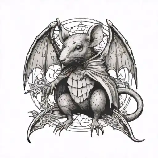 Rat With Bat Wings Looking