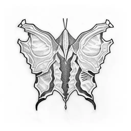 Bold Line Woodcut Atlas Moth