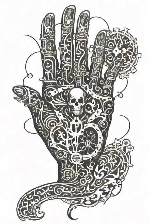 Bright And Dark Side Living And Dead Man's Hand