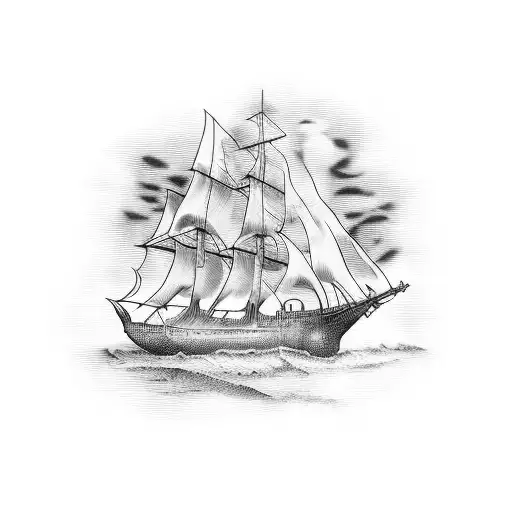 Ship From 1519 Set On Fire On The Shore