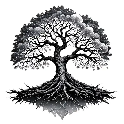 Life Tree Space Surrounded