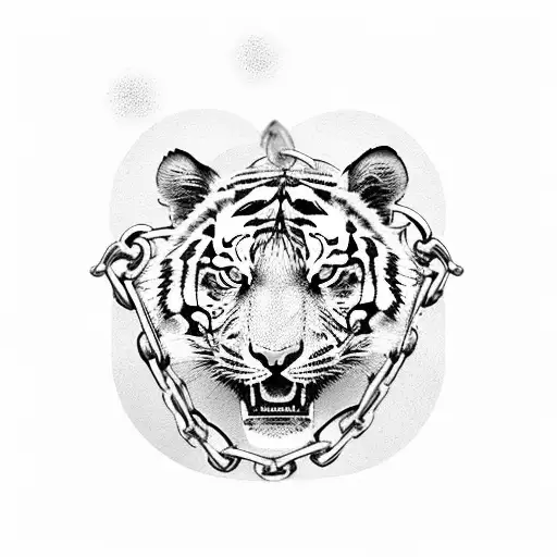 Tiger And Chain And Blood And Kiss