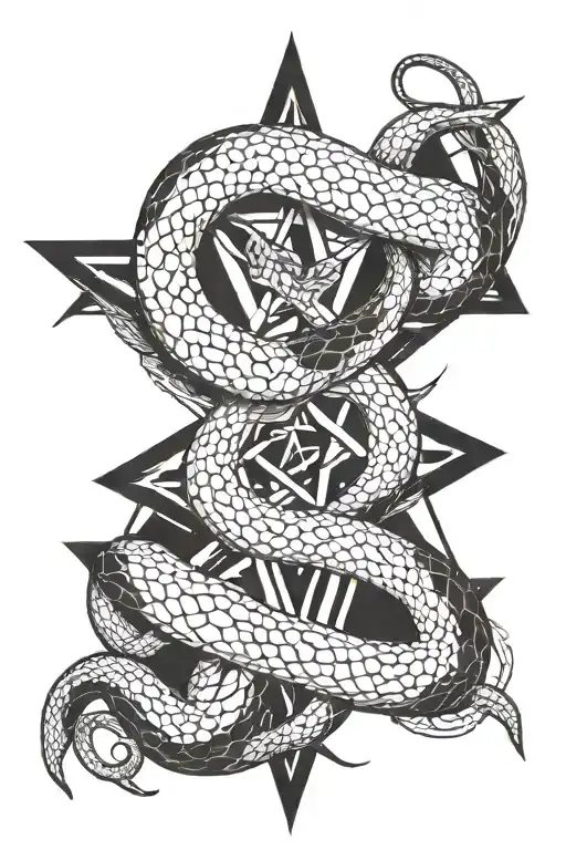 Pentagram Snake Intertwine