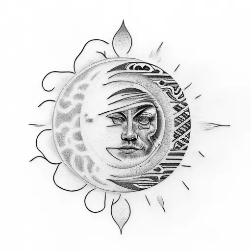 Sun Wrapped Around Moon And Giving Unique Vibes