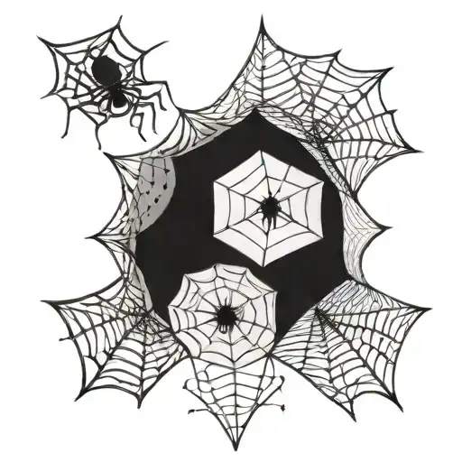 A Umrella With Spider Web