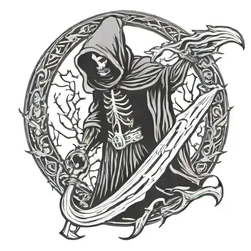 Grim Reaper With Text