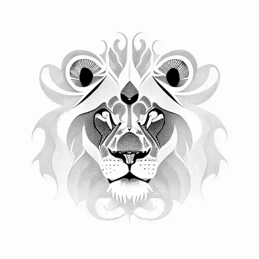 Lion Eyes Tattoo With Eyes Of Ra