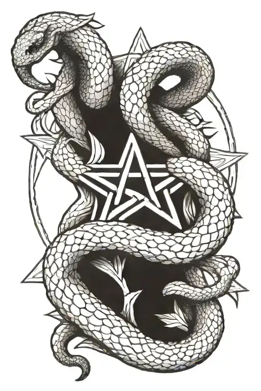 Pentacle Snake Intertwined Within