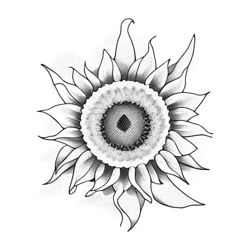 A Sunflower Growing Out Of A Musical Instrument