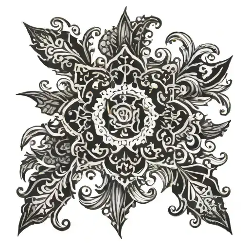 Tatto Dark Ornaments Background