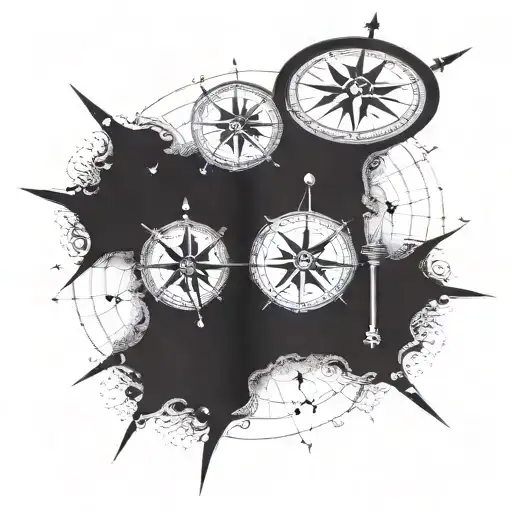 Dreams About Travel And Compass Roses Inside A Open Book