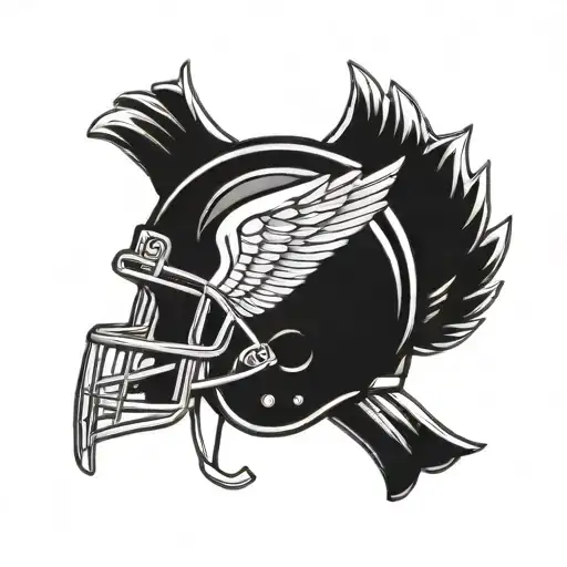 Combine A Football Helmet With Angel Wings