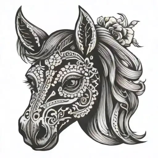 Day Of The Dead Horse Head