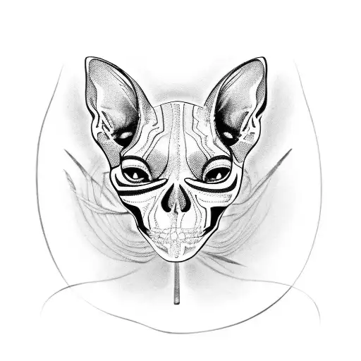 Sphynx Cat Skull